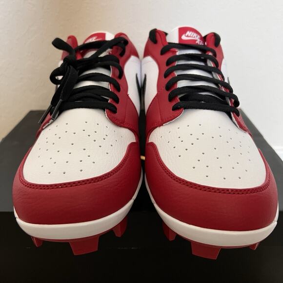 Nike Air Jordan 1 Retro MCS Low Chicago Red Baseball Cleats CJ8524-611 Sz 14 New main image 4